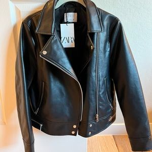 Zara faux leather jacket